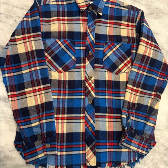 Aviator Nation Tops - Aviator Nation Blue and Red Plaid Button Down Shirt